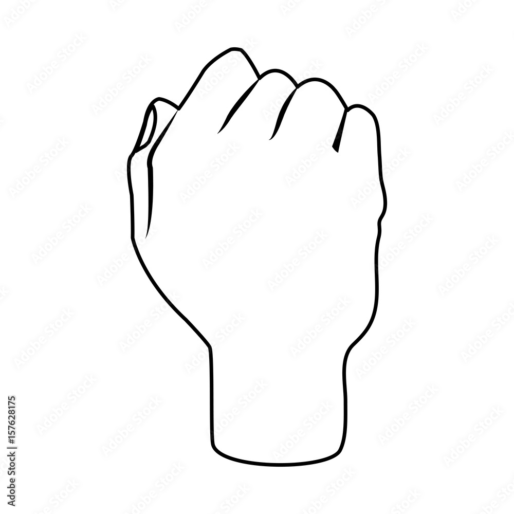 hand silhouette draw illustration icon vector design graphic