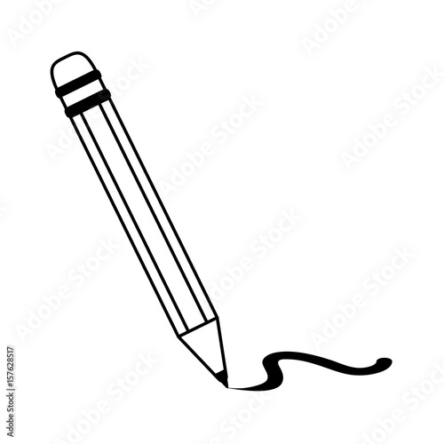Tableau sur toile pencil cartoon illustration vector icon design graphic draw