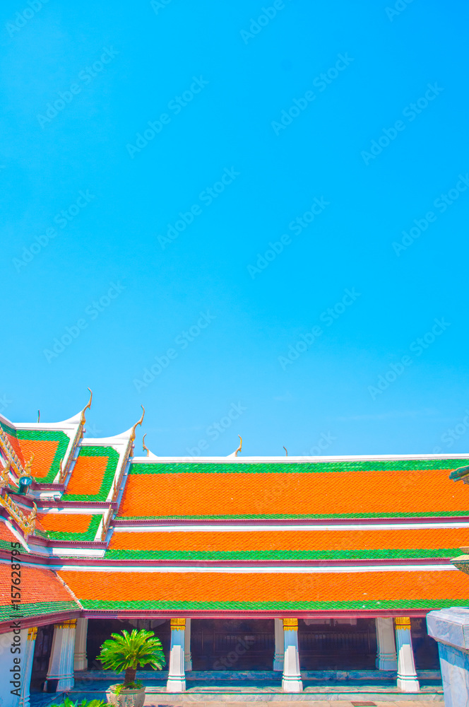Wat Phra Kaew, Temple of the Emerald Buddha at Royal Grand Palace Bangkok, Asia Thailand. Wat Phra Kaew, Temple of the Emerald Buddha at Royal Grand Palace Bangkok, Asia Thailand.