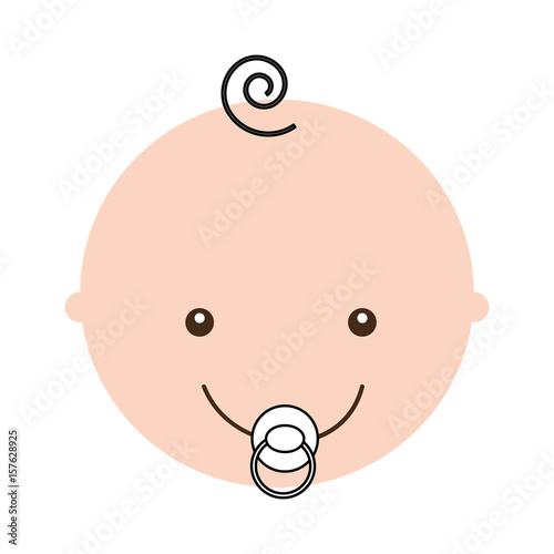 head cute baby icon vector illustration design