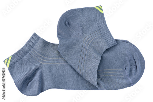 Isolated gray sports men's socks 