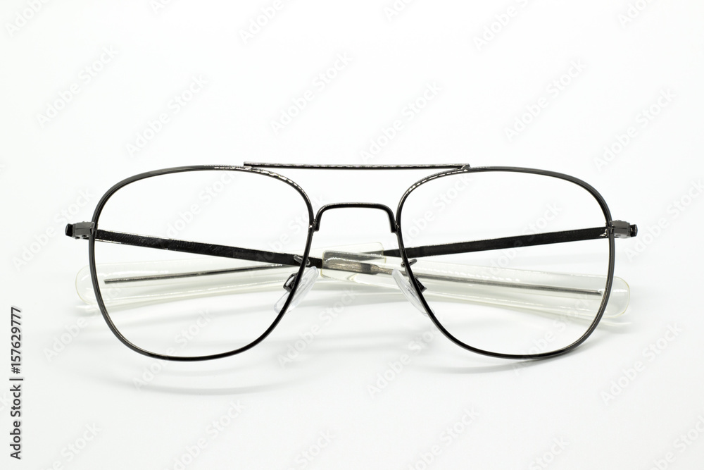 Modern fashionable spectacles isolated on white background, Perfect reflection, Glasses Modern fashionable spectacles isolated on white background, Perfect reflection, Glasses