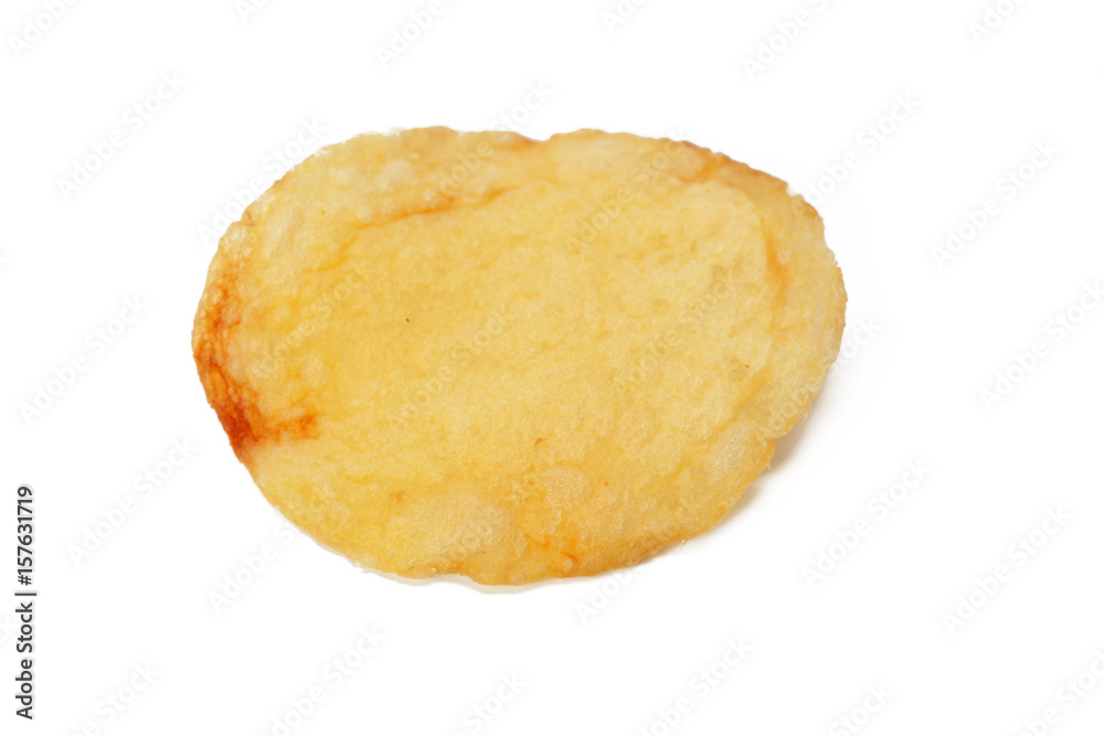 Potato chips isolated on white