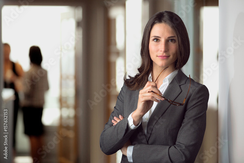 Obraz na płótnie Smart intelligent witty cunning resourceful law attorney, defense lawyer for jus