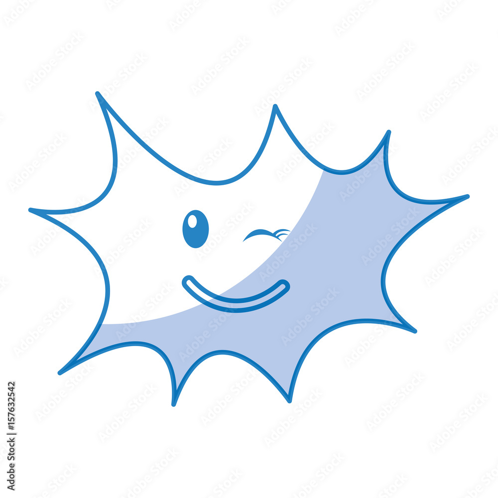 Fototapeta premium speech bubble happy comic character vector illustration design