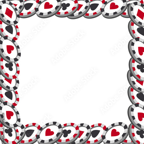 Casino chips frame