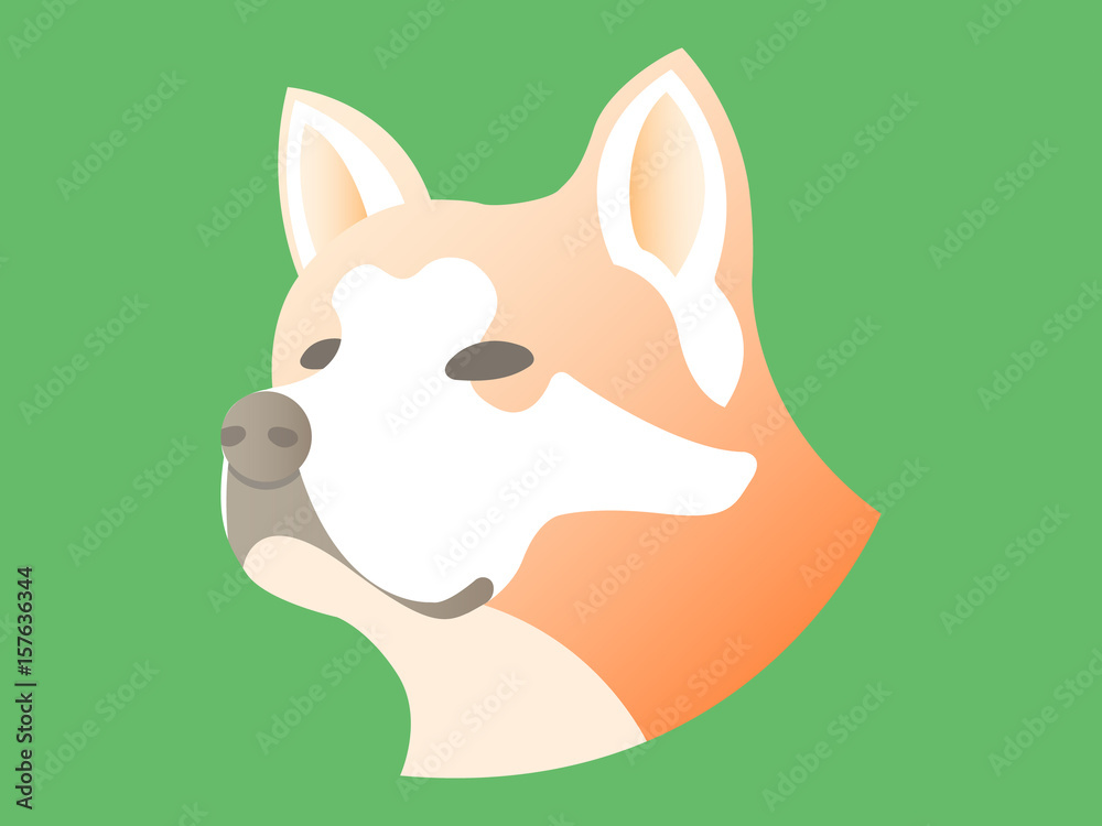 Akita inu breed dog icon Akita inu breed dog icon