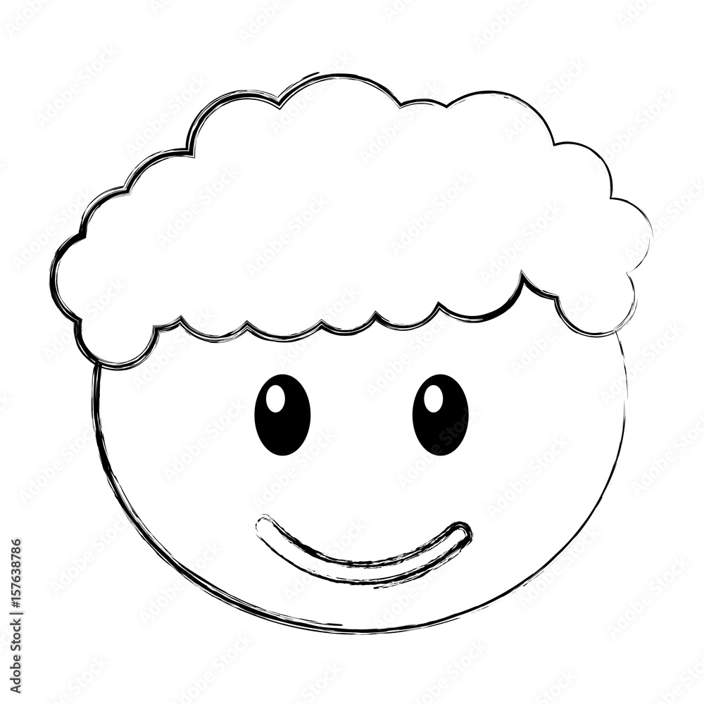 head boy happy expression vector illustration design head boy happy expression vector illustration design