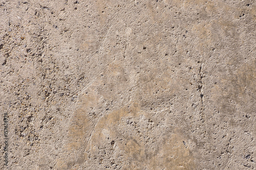 Cracked Surface Horizontal Empty Grunge Background. Yellow Brick Mortar Wall Texture