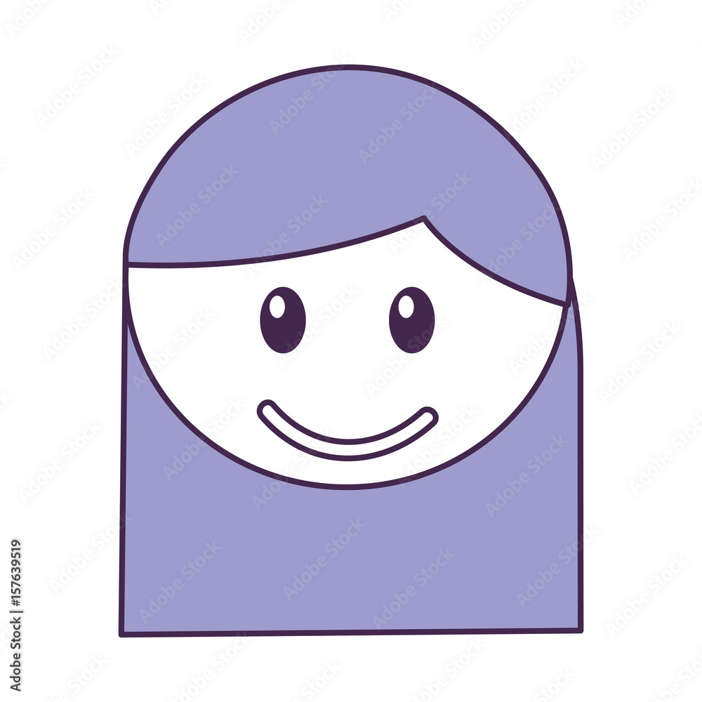 head girl happy expression vector illustration design