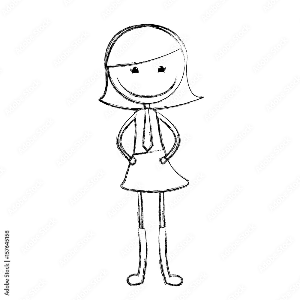 cute girl drawing character vector illustration design cute girl drawing character vector illustration design