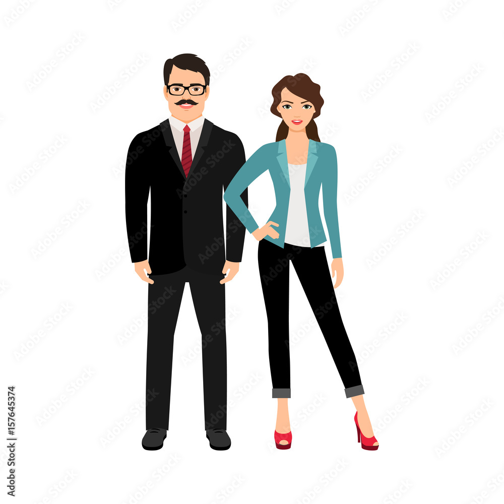 Elegant fashionable happy couple Elegant fashionable happy couple