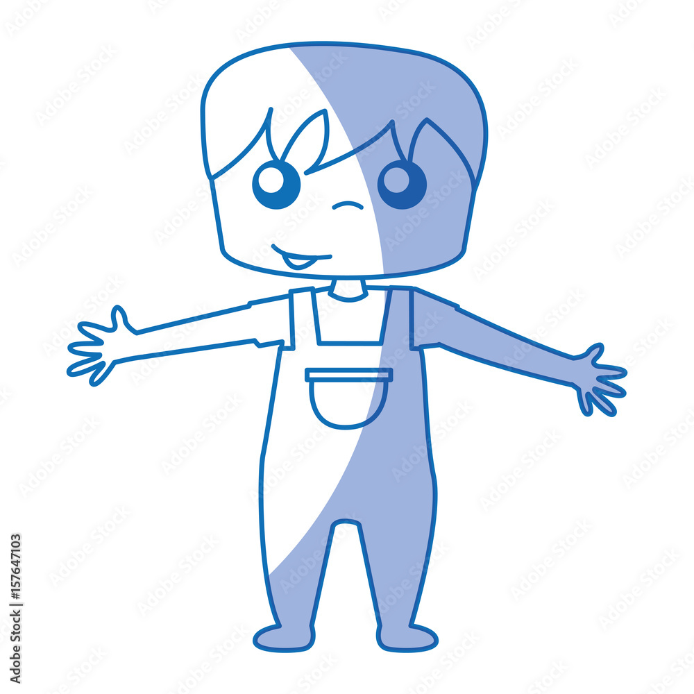 Obraz premium cute boy drawing icon vector illustration design