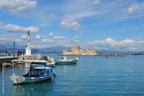 Photo from picturesque and historic city of Nafplio  Argolida  Peloponnese  Greece