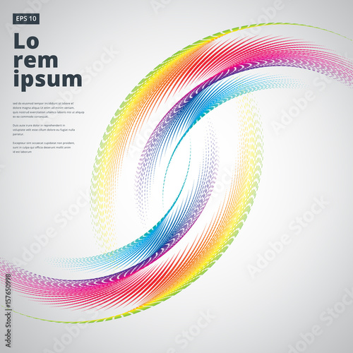 abstract halftone vectors swirl circle semicircle curve colorfu vector on white background for print ad, magazine, leaflet, brochure