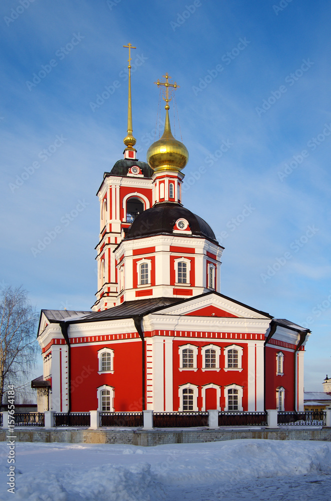 Fototapeta premium ROSTOV, RUSSIA - January, 2017: Holy Trinity Saint Serguius Varnickiy monastery in Rostov