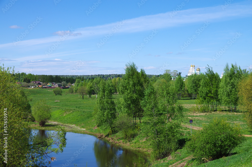 ISTRA, RUSSIA - May, 2017: The New Jerusalem Monastery, also known as the Voskresensky Monastery ISTRA, RUSSIA - May, 2017: The New Jerusalem Monastery, also known as the Voskresensky Monastery