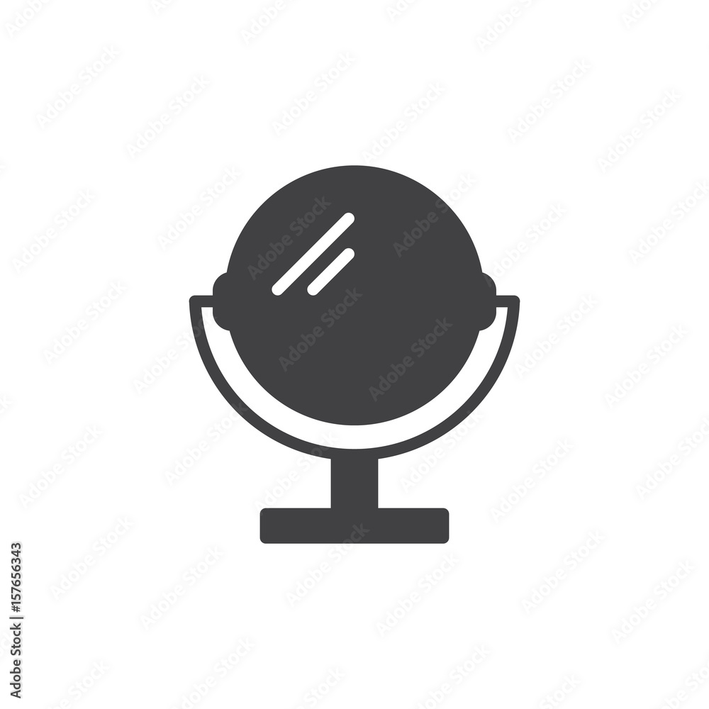 Makeup Mirror icon vector, filled flat sign, solid pictogram isolated on white. Symbol, logo illustration. Pixel perfect