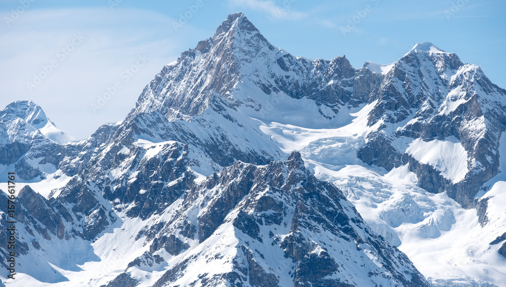 Winter landscape in the Matterhorn