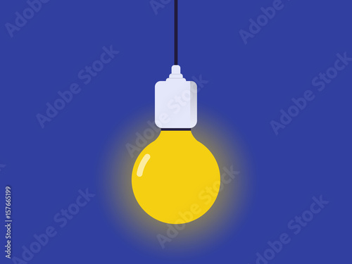Hanging light bulb icon