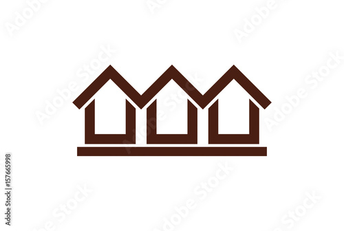 Colorful holiday houses vec...