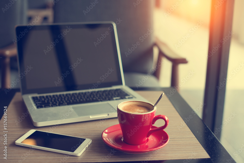 latte with laptop
