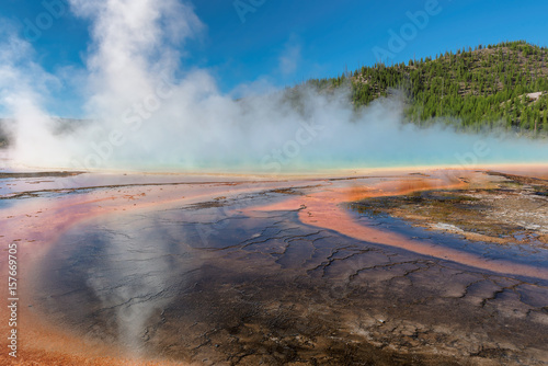 Yellowstone National Park. Grand Prismatic Spring, Wyoming, USA