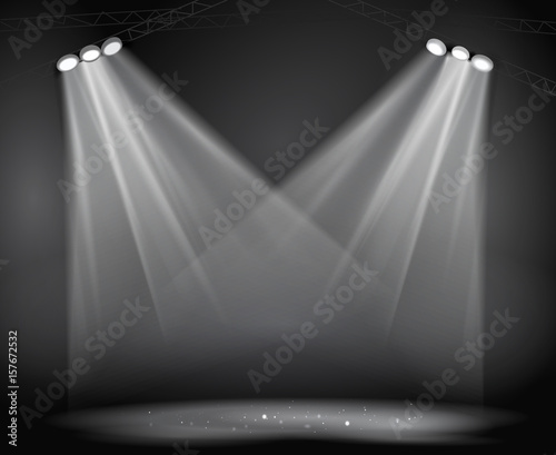 Background image of spotlights with stage