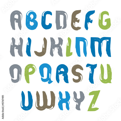 Vector alphabet capital let...
