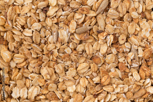 Texture of breakfast oats
