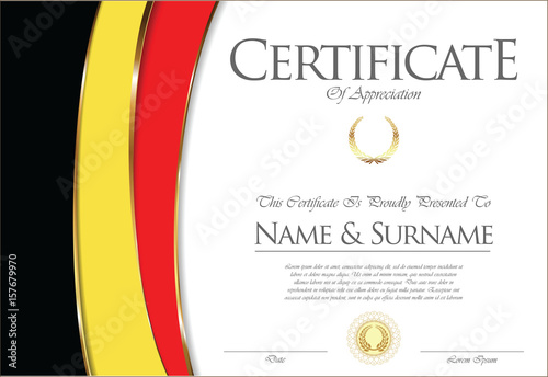 Certificate or diploma Belgium   flag design