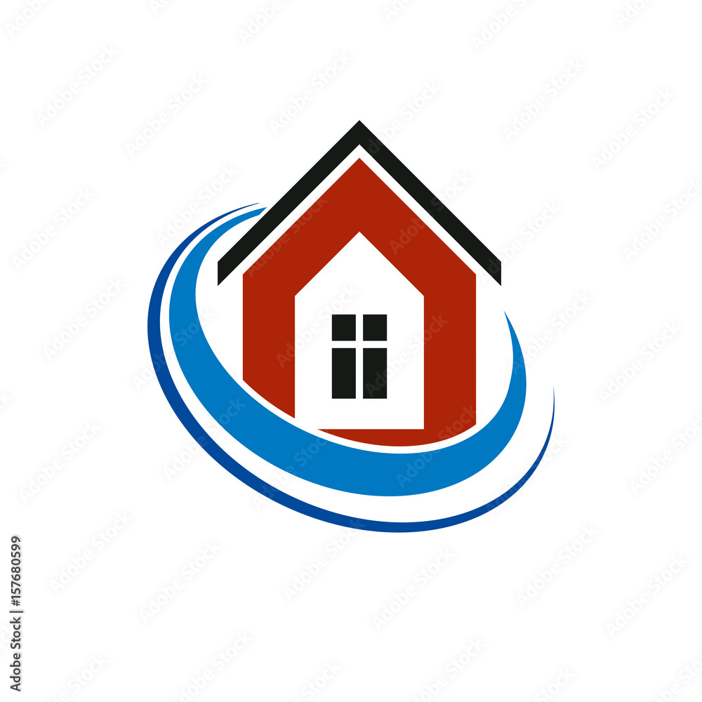 Construction company abstract vector symbol, building corporation. House design element, simple property developer or estate agency icon. Construction company abstract vector symbol, building corporation. House design element, simple property developer or estate agency icon.