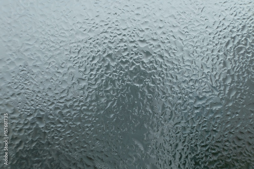 Raindrop on glass window in raining season