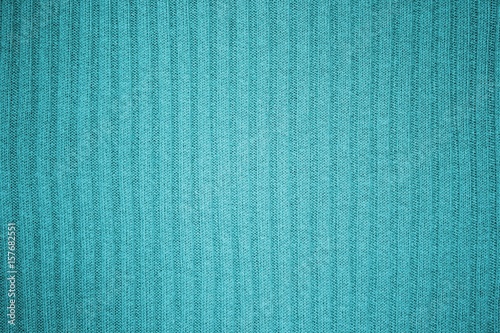 Teal blue ribbed knit texture