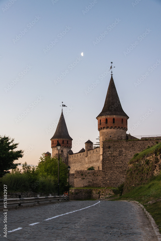 Ancient castle at sunrise Ancient castle at sunrise