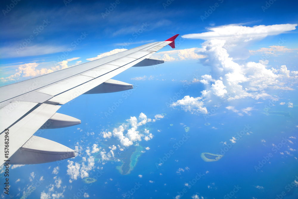 Obraz premium Aerial view of Java Island over Java sea in Indonesia.