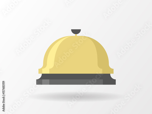 Service bell gold icon