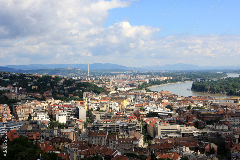 View of Budapest from the hill, Hungary