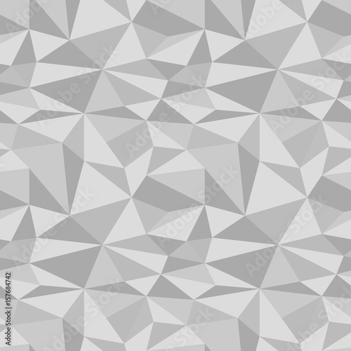 Polygonal background. Gray seamless pattern