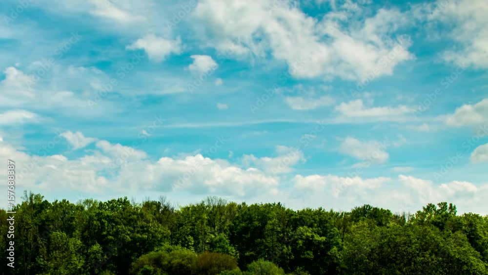 Cloudscape time lapse over wetlands at Buckhorn Island State Park, Grand Island, NY, USA. Cloudscape time lapse over wetlands at Buckhorn Island State Park, Grand Island, NY, USA.