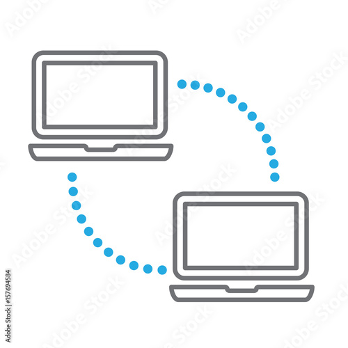 Computers communicating with transmission waves back and forth