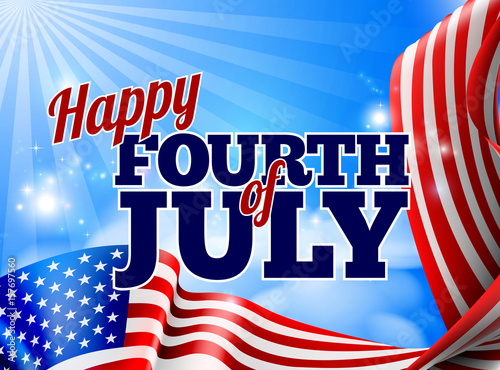 Fourth of July American Flag Background
