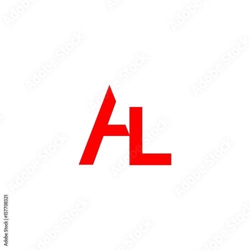 letter AL logo vector