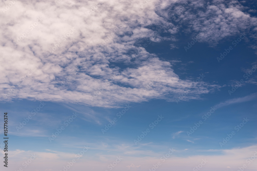 the blue sky with clouds background for illusion