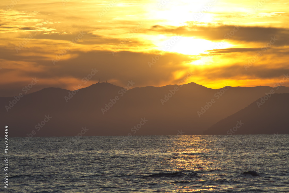 Sunset from Forte dei Marmi beach