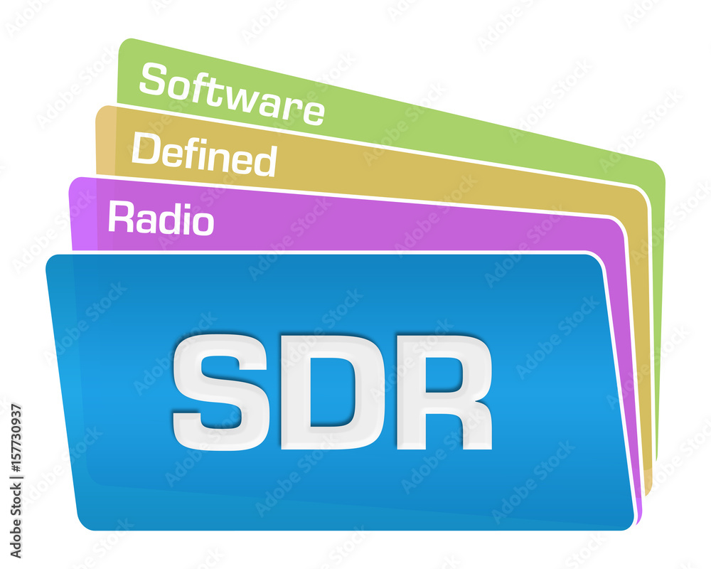 SDR - Software Defined Radio Text Colorful Squares Stack SDR - Software Defined Radio Text Colorful Squares Stack