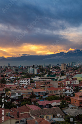 A view of a sunset in the city of Cochabamba Bolivia South America © Jeff McCollough