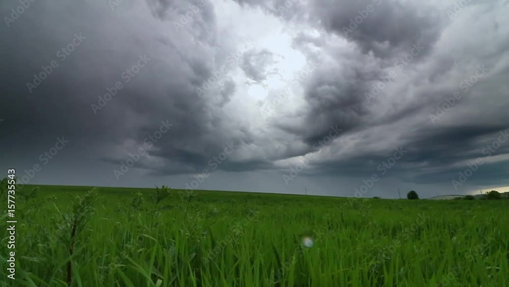 Timelapse of stormy dark clouds in windy summer day with sound Timelapse of stormy dark clouds in windy summer day with sound