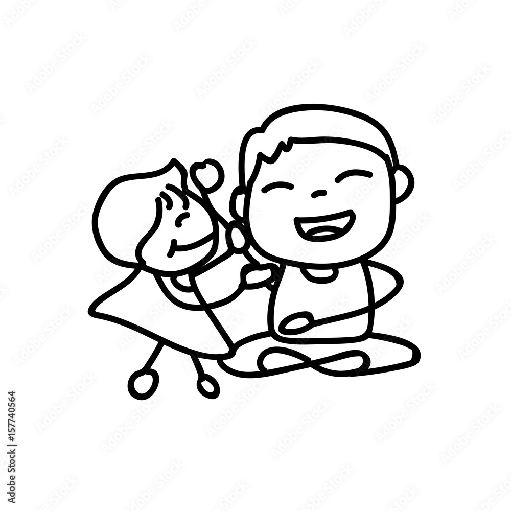Hand drawing cartoon concept Happy Fathers Day. Hand drawing cartoon concept Happy Fathers Day.