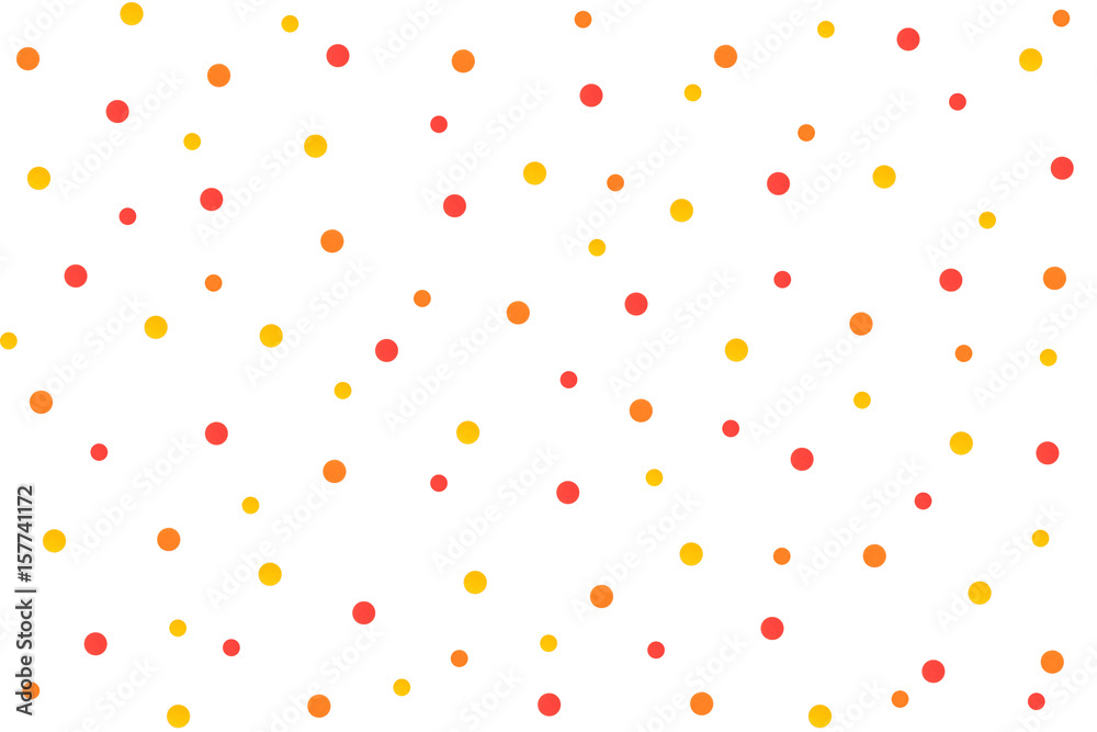Colorful paper confetti isolated on white background